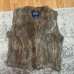 525 America Luxe Textured Fur Vest